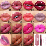 15 Colors Sexy Shimmer Diamond Glitter Lip Gloss - Long Lasting Waterproof - Tania's Online Closet, LLC