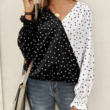 Women Dot Polk Ladies Shirt Casual Ladies Shirts - Tania's Online Closet, LLC