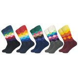 Hot Sale Casual Men Socks fashion design Plaid Colorful Cotton Socks - Tania's Online Closet, LLC