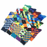 Hot Sale Casual Men Socks fashion design Plaid Colorful Cotton Socks - Tania's Online Closet, LLC