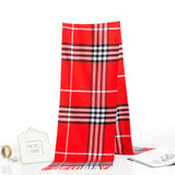 2020 Luxury Brand Men's Winter Plaid Scarf Cashmere shawls Scarves - Tania's Online Closet, LLC