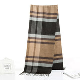 2020 Luxury Brand Men's Winter Plaid Scarf Cashmere shawls Scarves - Tania's Online Closet, LLC