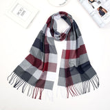 2020 Luxury Brand Men's Winter Plaid Scarf Cashmere shawls Scarves - Tania's Online Closet, LLC