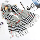 2020 Luxury Brand Men's Winter Plaid Scarf Cashmere shawls Scarves - Tania's Online Closet, LLC