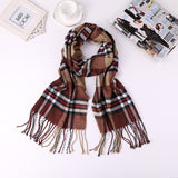 2020 Luxury Brand Men's Winter Plaid Scarf Cashmere shawls Scarves - Tania's Online Closet, LLC