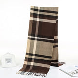 2020 Luxury Brand Men's Winter Plaid Scarf Cashmere shawls Scarves - Tania's Online Closet, LLC