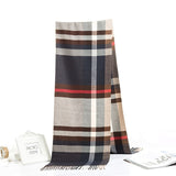 2020 Luxury Brand Men's Winter Plaid Scarf Cashmere shawls Scarves - Tania's Online Closet, LLC