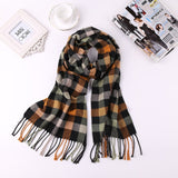 2020 Luxury Brand Men's Winter Plaid Scarf Cashmere shawls Scarves - Tania's Online Closet, LLC