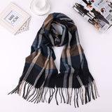 2020 Luxury Brand Men's Winter Plaid Scarf Cashmere shawls Scarves - Tania's Online Closet, LLC