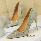 Glitter Crystal High Heels - Tania's Online Closet, LLC