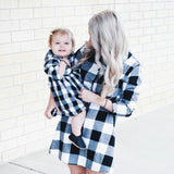 2020 Long Sleeve Christmas Plaid Matching Dress Outfits Mommy And Me - Tania's Online Closet, LLC