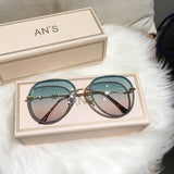 Diamond Sunglasses Female Brand Design Lens UV400 Women Pilot Sun Glasses - Tania's Online Closet