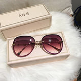 Diamond Sunglasses Female Brand Design Lens UV400 Women Pilot Sun Glasses - Tania's Online Closet