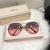 Diamond Sunglasses Female Brand Design Lens UV400 Women Pilot Sun Glasses - Tania's Online Closet