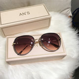 Diamond Sunglasses Female Brand Design Lens UV400 Women Pilot Sun Glasses - Tania's Online Closet