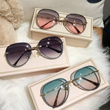 Diamond Sunglasses Female Brand Design Lens UV400 Women Pilot Sun Glasses - Tania's Online Closet