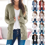 2020 Winter Cardigan Sweater Europe Long-Sleeve Knitwear - Tania's Online Closet, LLC