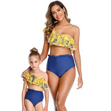 Summer Backless Bikini One-Piece Swimsuit Family Matching Swimwear - Tania's Online Closet, LLC