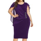 2020 Dress Casual Chiffon Plus Size Solid O-Neck Sleeveless Loose Dresses - Tania's Online Closet, LLC