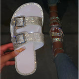 Women Slippers Bling Casual Women Slides Flat Sandals Summer Shoes - Tania's Online Closet, LLC
