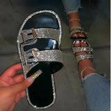 Women Slippers Bling Casual Women Slides Flat Sandals Summer Shoes - Tania's Online Closet, LLC