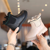 Girls Winter Boots Plush Children Boots - Soft Leather Warm Kids Boots - Tania's Online Closet, LLC