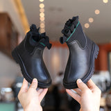 Girls Winter Boots Plush Children Boots - Soft Leather Warm Kids Boots - Tania's Online Closet, LLC