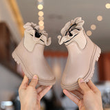 Girls Winter Boots Plush Children Boots - Soft Leather Warm Kids Boots - Tania's Online Closet, LLC