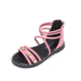 Girls Sandals New Kids Rome Roman Sandals Sweet Princess With Pearls - Tania's Online Closet, LLC