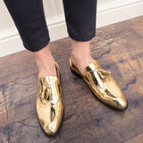men shoes gold Bright skin male comfortable oxford shoes luxury - Tania's Online Closet, LLC