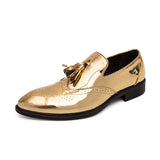 men shoes gold Bright skin male comfortable oxford shoes luxury - Tania's Online Closet, LLC