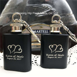 20PCS Customized wedding favor of 1oz stainless steel hip flask with bride and groom name engraved - Tania's Online Closet, LLC