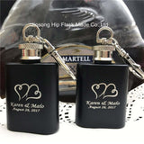 20PCS Customized wedding favor of 1oz stainless steel hip flask with bride and groom name engraved - Tania's Online Closet, LLC