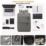 3pcs/set Men's Backpack Bag Male USB Charging Laptop Backpack Computer Bags Men Shoulder Bag Sets - Tania's Online Closet, LLC