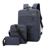 3pcs/set Men's Backpack Bag Male USB Charging Laptop Backpack Computer Bags Men Shoulder Bag Sets - Tania's Online Closet, LLC
