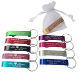 50pcs Personalized Engraved Bottle Opener Keychains-Wedding Gift Favors - Tania's Online Closet, LLC