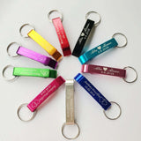 50pcs Personalized Engraved Bottle Opener Keychains-Wedding Gift Favors - Tania's Online Closet, LLC