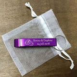 50pcs Personalized Engraved Bottle Opener Keychains-Wedding Gift Favors - Tania's Online Closet, LLC