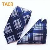 55 Style Silk Neck Ties & Pocket Square Hanky Suit Set - Tania's Online Closet, LLC