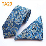 55 Style Silk Neck Ties & Pocket Square Hanky Suit Set - Tania's Online Closet, LLC
