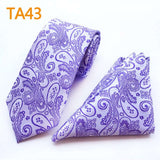 55 Style Silk Neck Ties & Pocket Square Hanky Suit Set - Tania's Online Closet, LLC