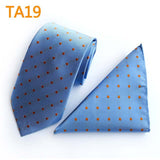 55 Style Silk Neck Ties & Pocket Square Hanky Suit Set - Tania's Online Closet, LLC