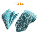 55 Style Silk Neck Ties & Pocket Square Hanky Suit Set - Tania's Online Closet, LLC