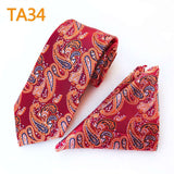 55 Style Silk Neck Ties & Pocket Square Hanky Suit Set - Tania's Online Closet, LLC