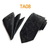 55 Style Silk Neck Ties & Pocket Square Hanky Suit Set - Tania's Online Closet, LLC
