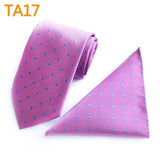55 Style Silk Neck Ties & Pocket Square Hanky Suit Set - Tania's Online Closet, LLC