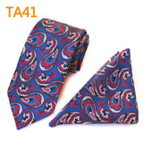 55 Style Silk Neck Ties & Pocket Square Hanky Suit Set - Tania's Online Closet, LLC