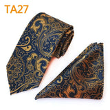 55 Style Silk Neck Ties & Pocket Square Hanky Suit Set - Tania's Online Closet, LLC