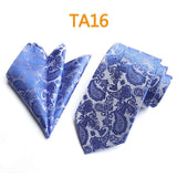 55 Style Silk Neck Ties & Pocket Square Hanky Suit Set - Tania's Online Closet, LLC