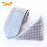 55 Style Silk Neck Ties & Pocket Square Hanky Suit Set - Tania's Online Closet, LLC